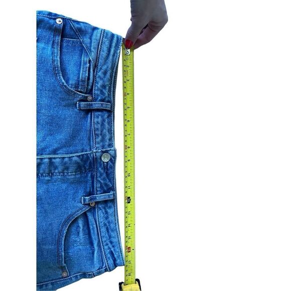 We the Free People Crvy High Rise Cutoff Jean Denim Shorts Button Fly Size 32 - Picture 5 of 11